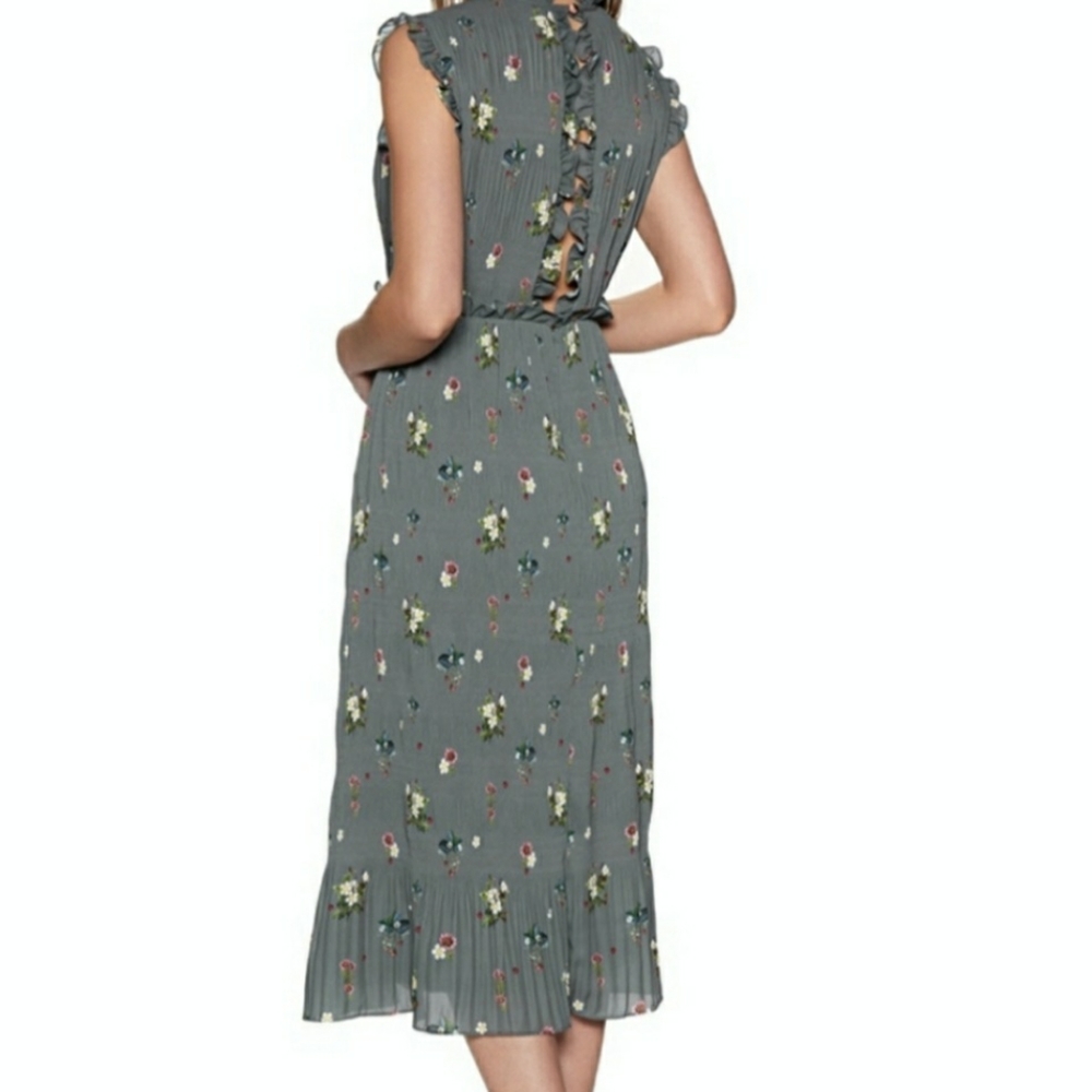 TED BAKER LONDON PLEATED SMOCK DRESS SIZE 2 - Picture 2 of 7
